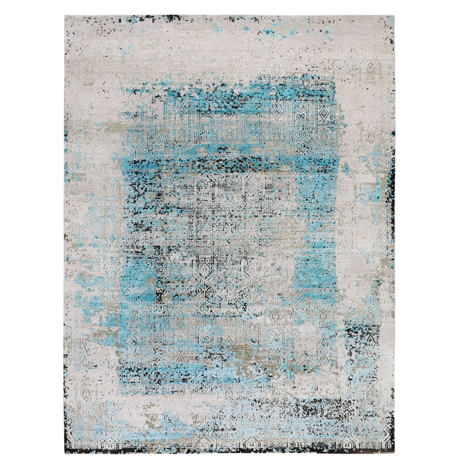 Modern & Contemporary Silk Hand-Knotted Area Rug 8'9